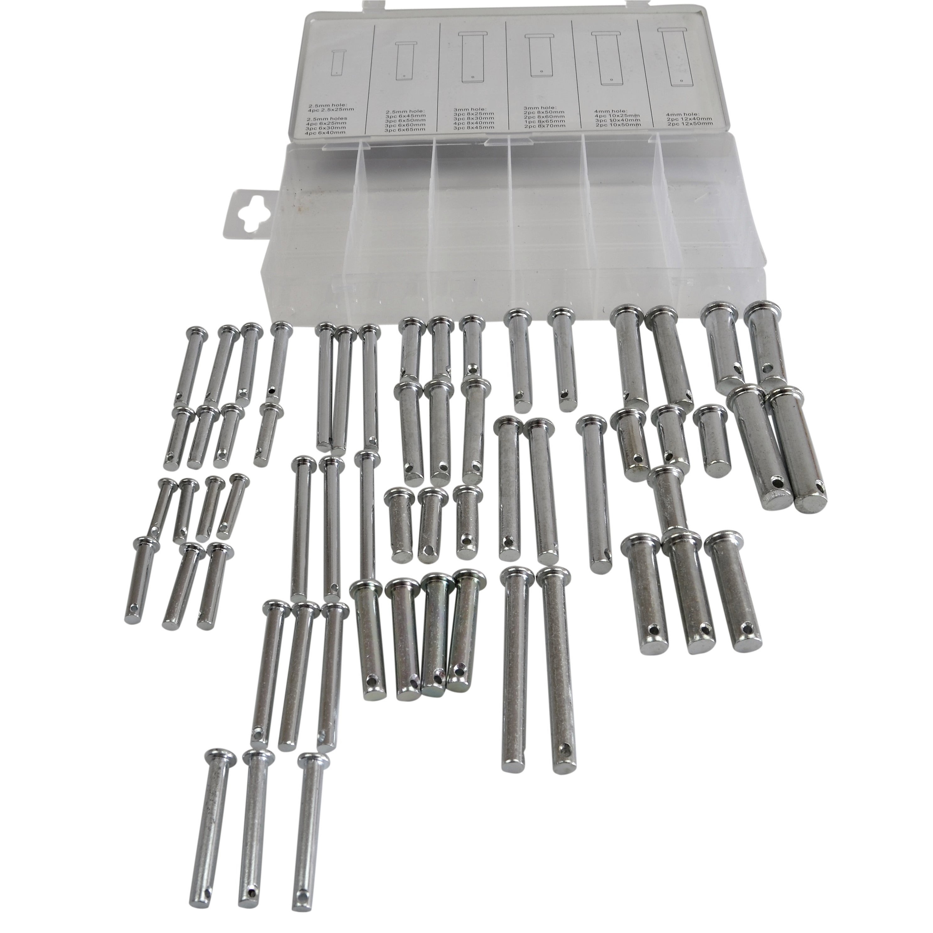 Clevis Pin 60 Piece Metric Grab Kit Assortment Twin Eagle Imports 