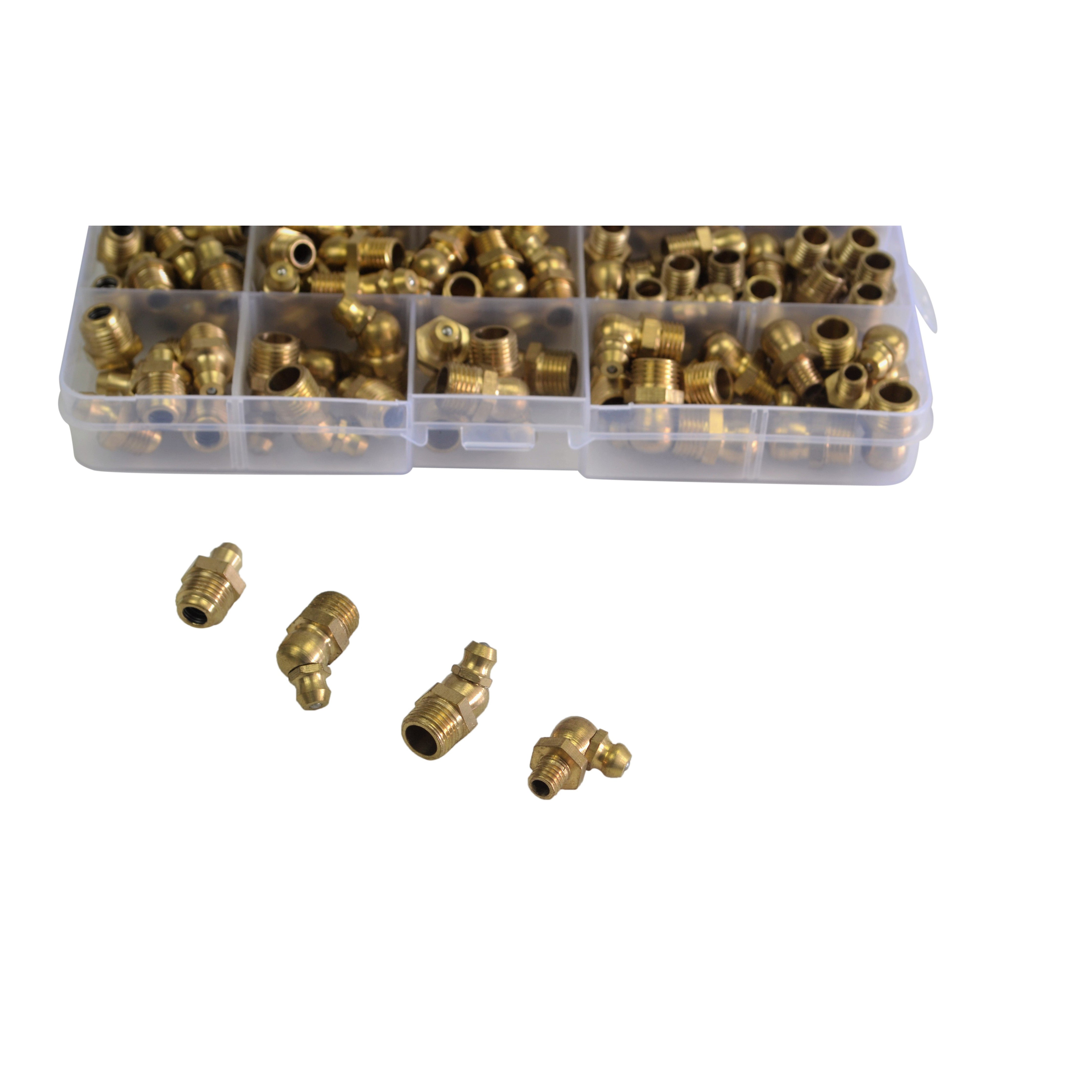 Brass Metric Grease Nipple 135 Piece Grab Kit Assortment Twin Eagle Imports 