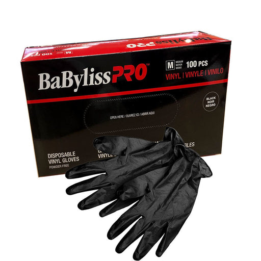 black vinyl gloves