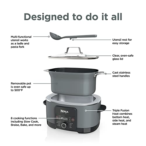 Ninja MC1001 Foodi PossibleCooker PRO 8.5 Quart Multi-Cooker, with 8-i ...