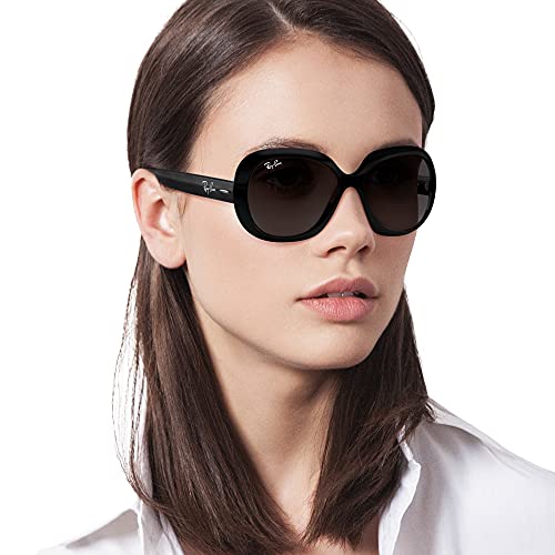 Ray-Ban Women's RB4098 Jackie Ohh II Butterfly Sunglasses, Black/Light Grey Gradient Dark Grey, 60 mm