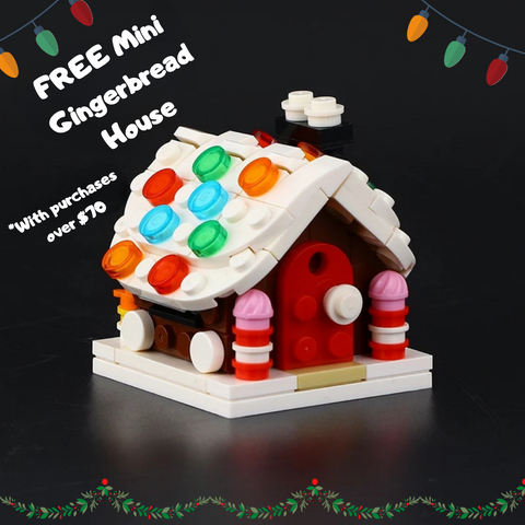 Free Brick built mini ginger bread house promotion by BBA