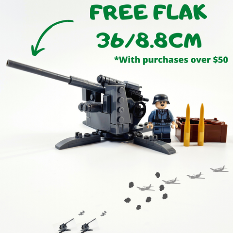 WW2 German Flak 36 8.8cm Kit free promotion 