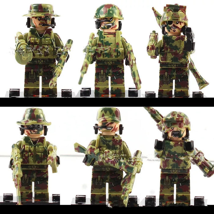 Mirakuløs skærm Forvent det Jungle Commando Soldiers x6 — Brick Block Army