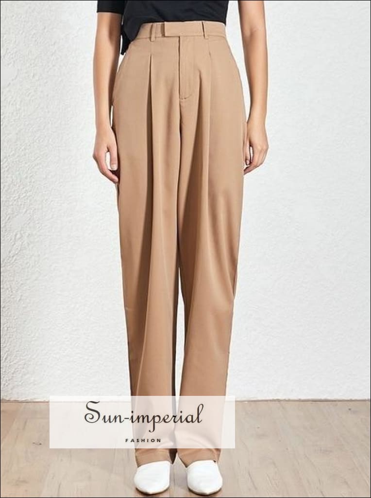 Sun-imperial - barcelona pants - solid women wide leg high waist