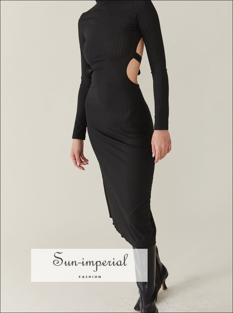 Tie-detail Ribbed Dress