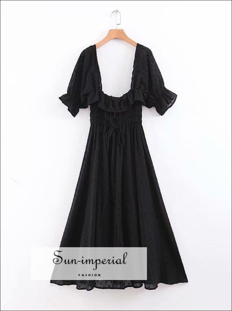 black summer dress midi