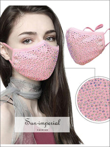 Rhinestones Face Jewelry Masks Glitter Hollow out Decorative Crystals Metal Mesh chick sexy style, decorative face mask, high street fashion