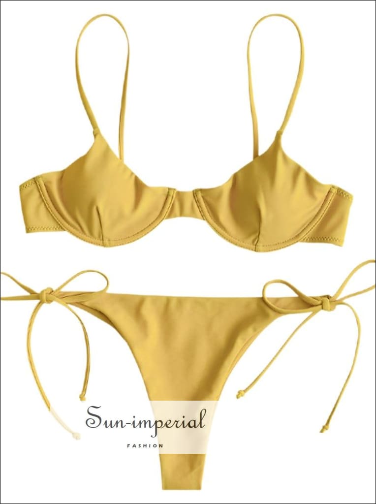 mustard yellow bikini set