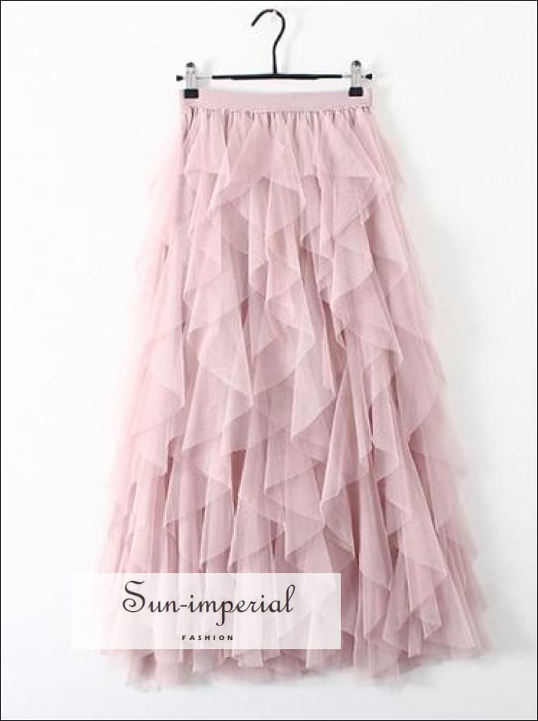 tutu tulle skirt long maxi skirt pink 