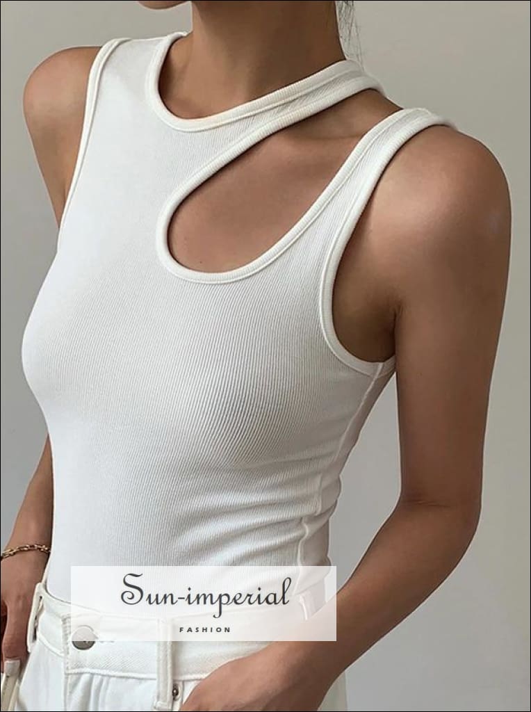 Sun-imperial - women white sweetheart neckline camisole with