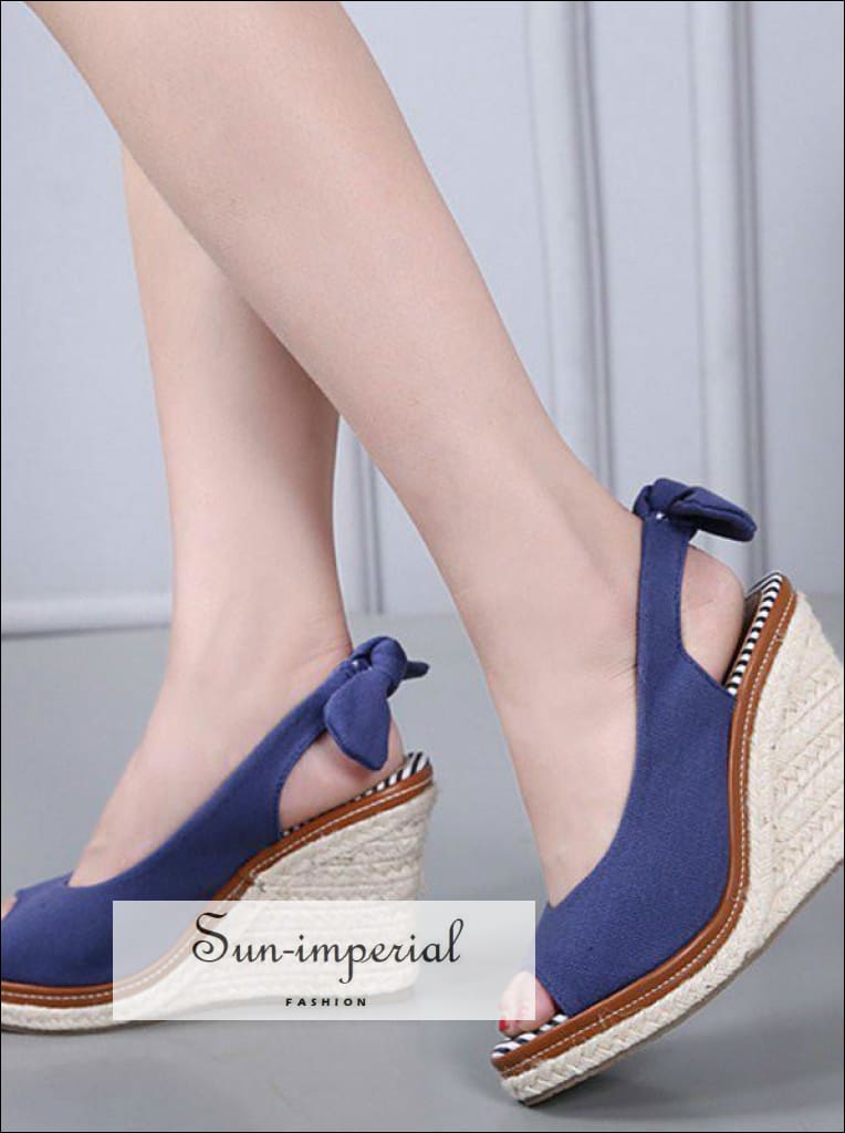 women summer high heels wedge sandals 