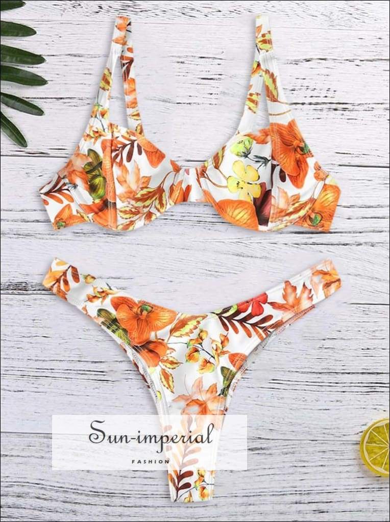 ladies high waisted bikini sets