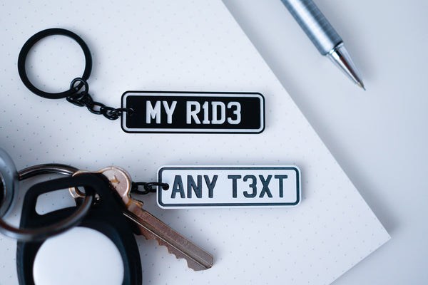 personalised number plate keychain