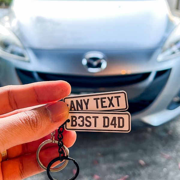 number plate keychains