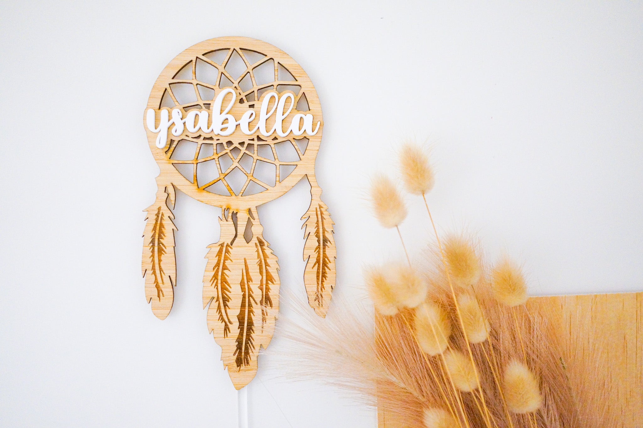 DreamCatcher Wooden Cake Topper | Oh Craft NZ