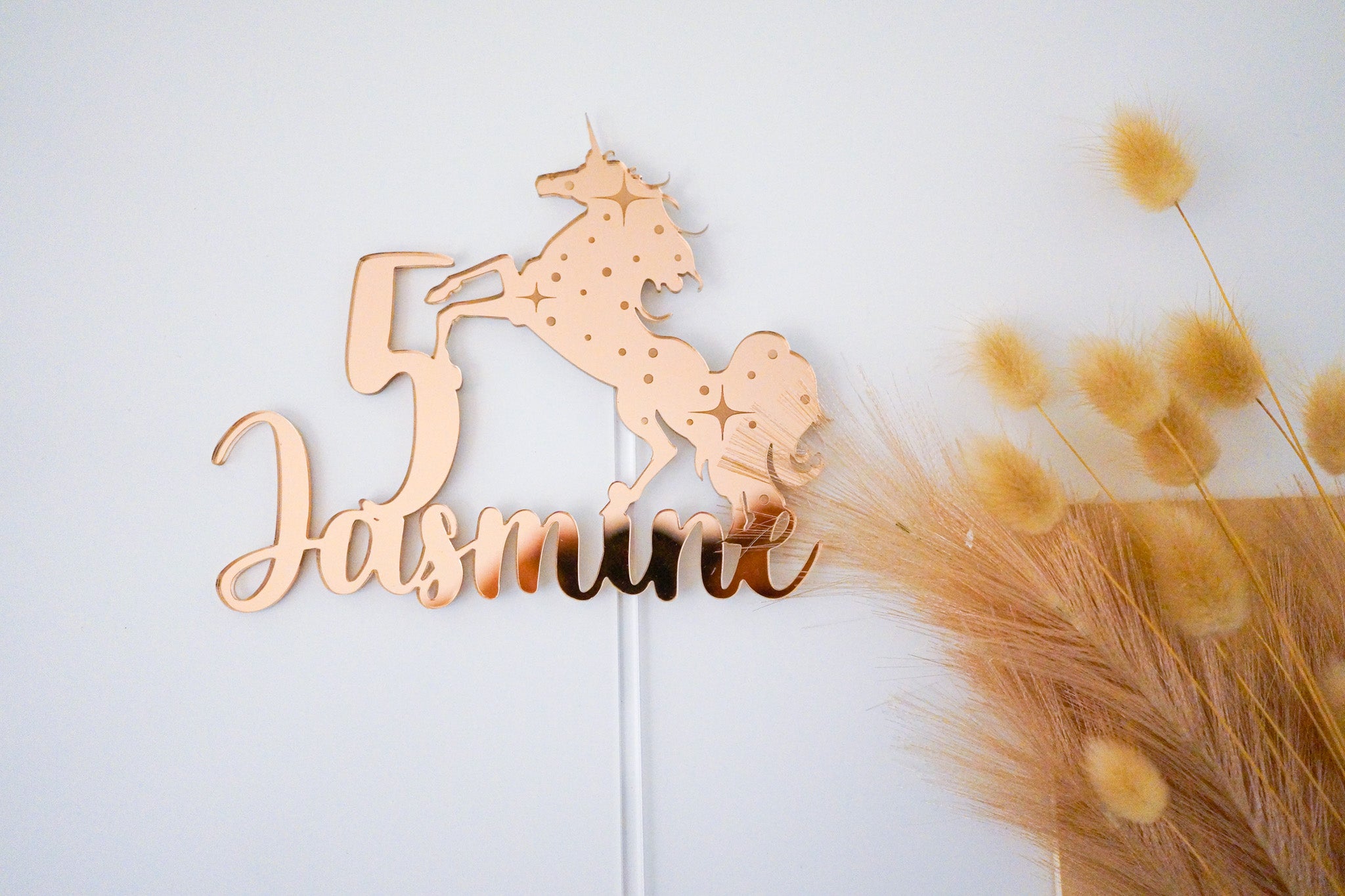 Sparkly Unicorn Acrylic Cake Topper | Oh Craft NZ