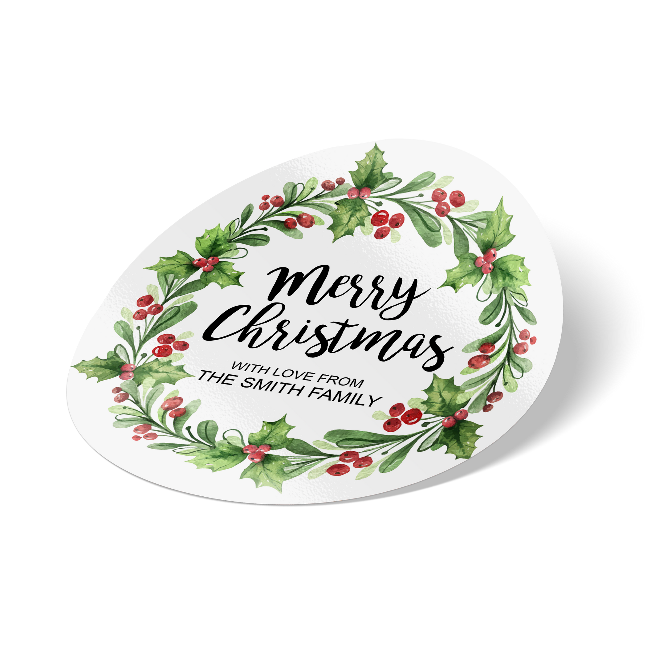 Christmas Wreath Personalised Stickers | Christmas Gifts - Oh Craft! NZ