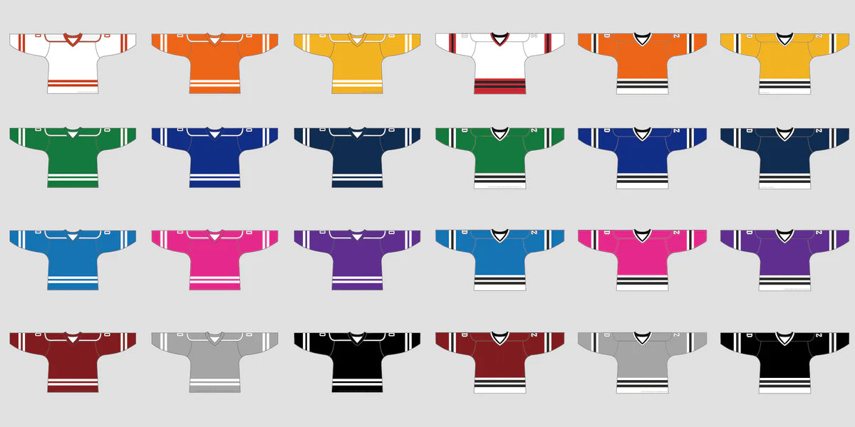 Blank hockey jerseys