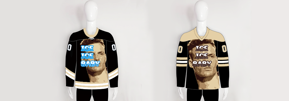 "Ice Ice Baby" funny hockey jersey design