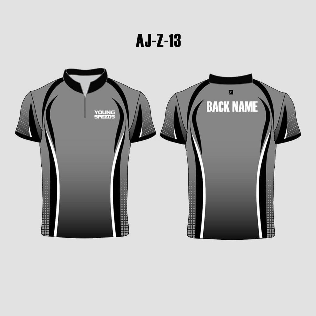 AJZ13 Performance Gray Custom Archery Team Shirts | YoungSpeeds