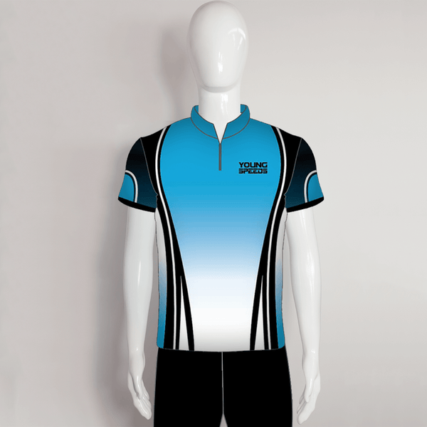 AJZ17 Blue/Black/White Custom Archery Jerseys - YoungSpeeds