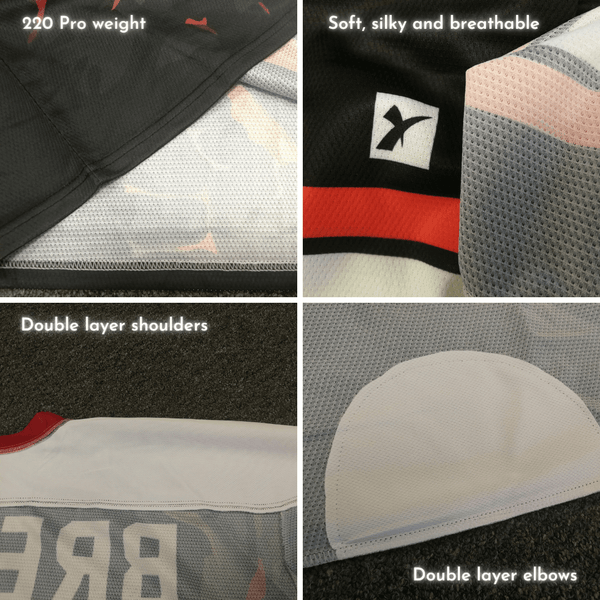 Black and White Kraken Sublimated Hockey Jerseys | YoungSpeeds 2XL