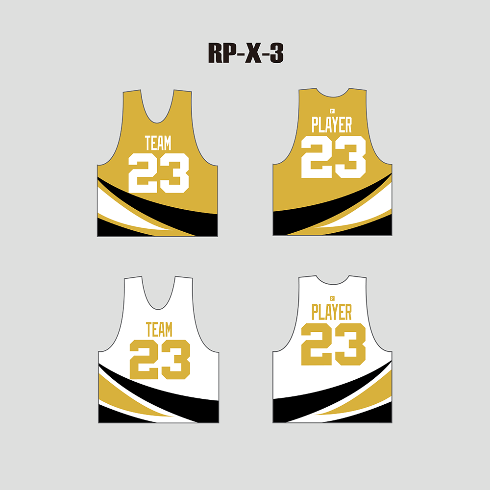 X3 Gold White Custom Reversible Lacrosse Pinnies with Numbers | You...