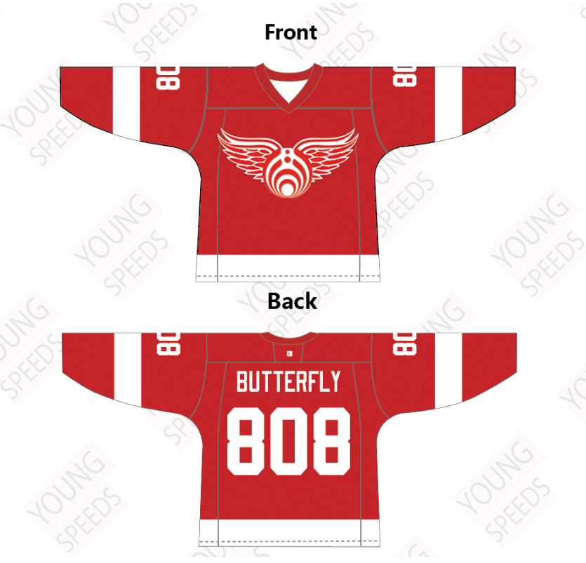 Custom Red Wings Bassnectar Hockey Jersey