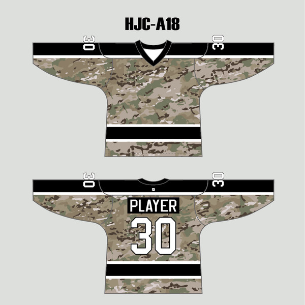 Military Camouflage Sublimated Hockey Jerseys | YoungSpeeds A10