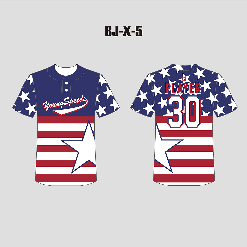 Lubbock Knights Patriotic Baseball Jersey D6