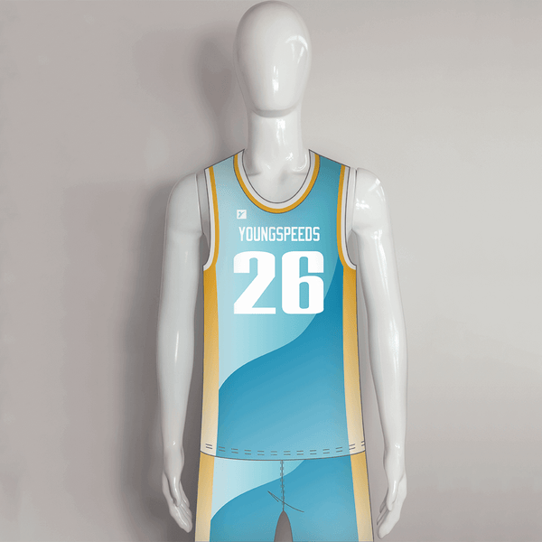 BSKX11 Teal Gradient Custom Team Basketball Uniforms Wholesale - YoungSpeeds