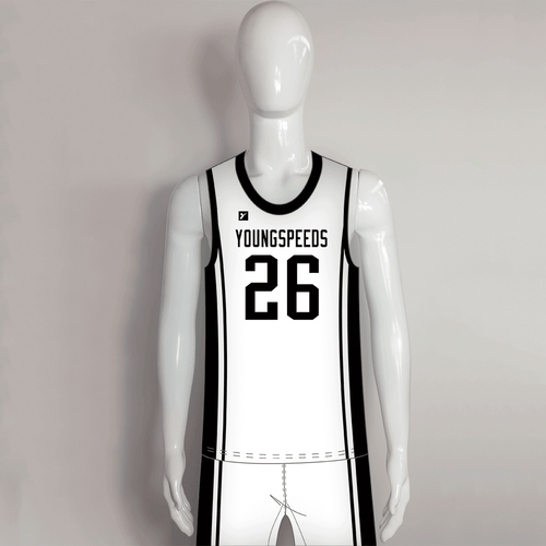 Cream Black Adults and Youth Custom Basketball Jerseys | YoungSpeeds Mens