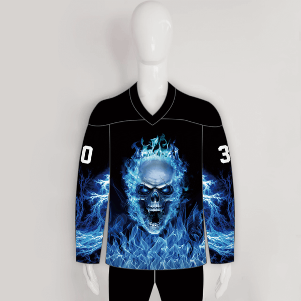 Fire Skull Head Custom Sublimated Hockey Jerseys | YoungSpeeds XL