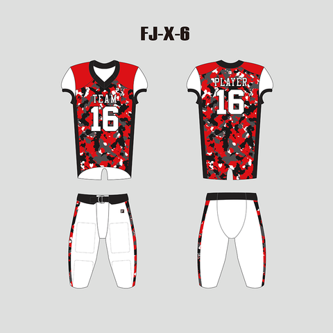 Gold and Camo Blank Customized Football Uniforms Packages