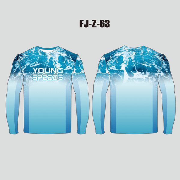 Ocean Surface Sea Foam Background Performance Fishing Shirts