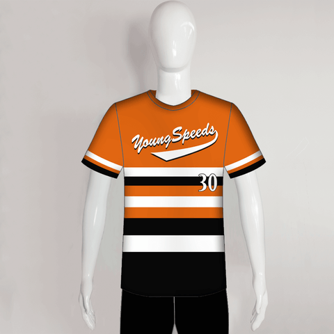 White Orange Custom Sublimated Baseball Jerseys For Team