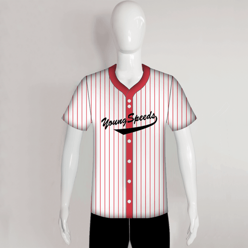 Custom Black White Red Fade Baseball Jersey - Inktee Store