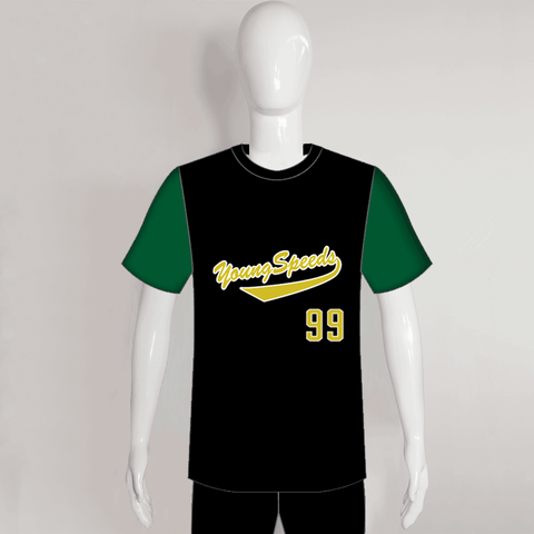 Blank Black Baseball Jersey Team Mens T-Shirt Uniform Sports Rave Outfit