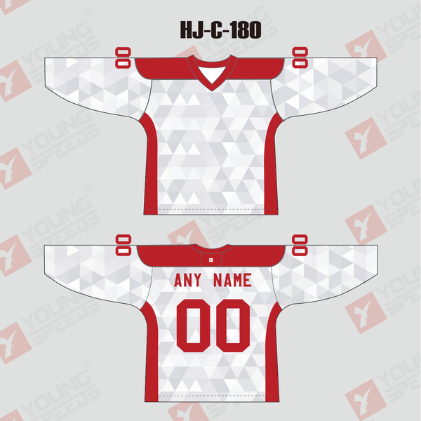 Polygonal Ice Custom Sublimated Hockey Jerseys - YoungSpeeds