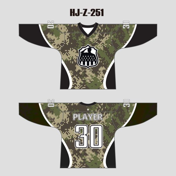 Military Camouflage Sublimated Hockey Jerseys | YoungSpeeds A11