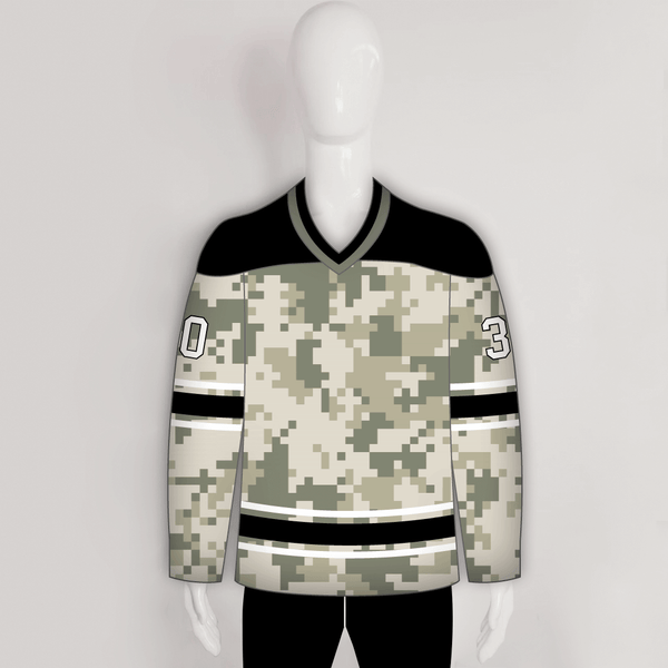 American Flag US Army Camo Sublimated Custom Hockey Jerseys | YoungSpeeds Y16