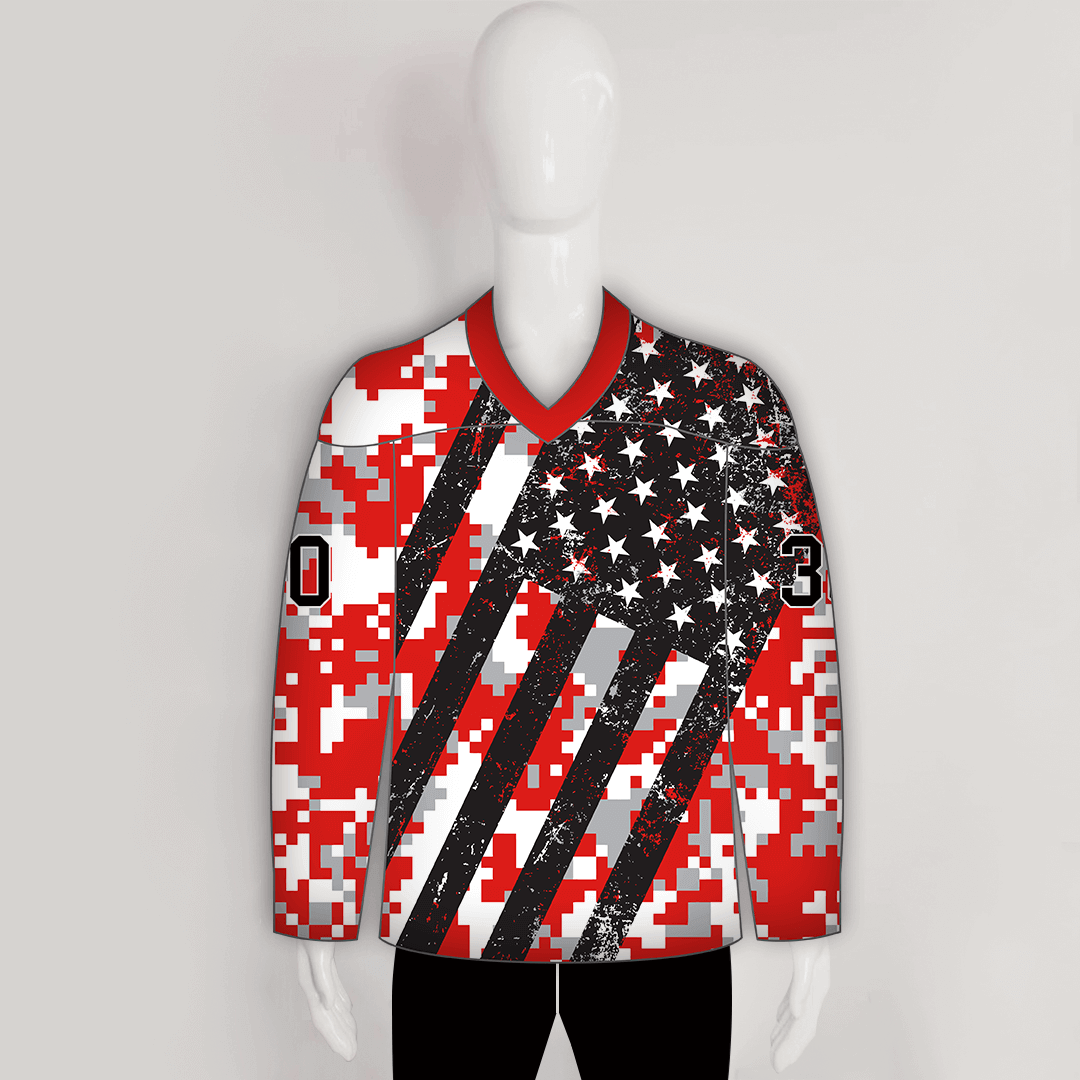 Urban Military Green Digital Camo Hockey Jerseys | YoungSpeeds A2