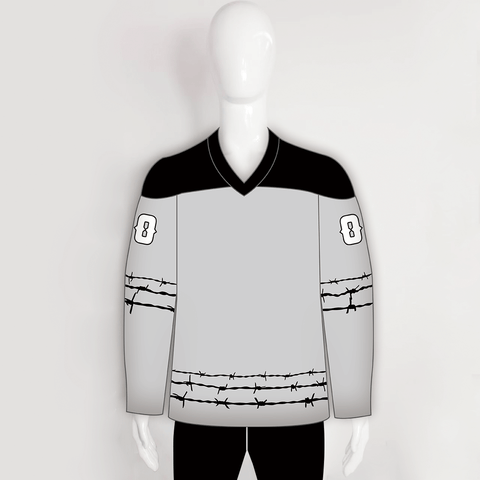 Black/Red/White Custom Ice Roller Blank Hockey Jerseys