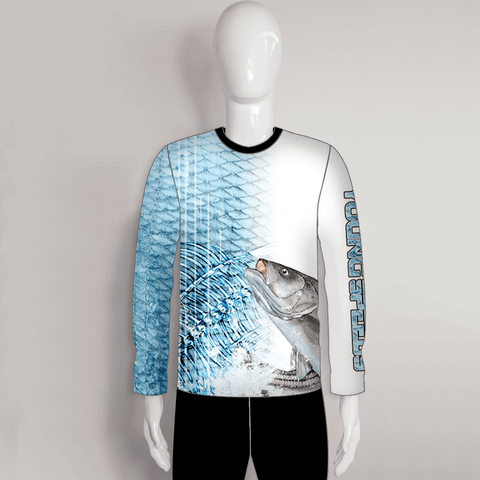 Fish Scale Custom Fishing Shirts Crewneck