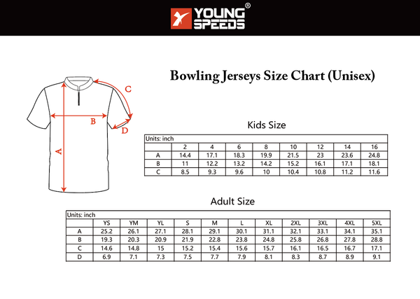 Lightning Mens Womens Custom Bowling Sublimated Jerseys | YoungSpeeds Banded Zip