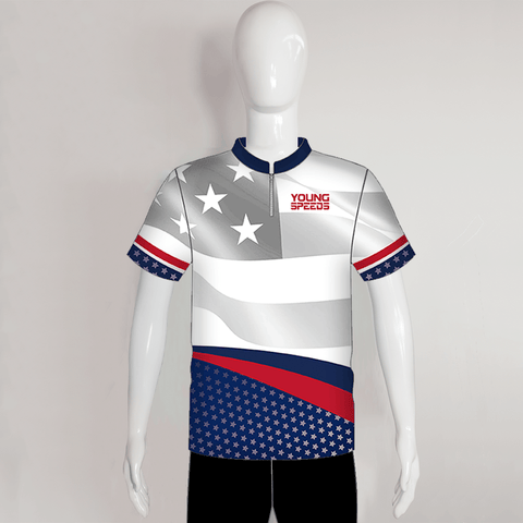 Custom Softball Jerseys 4th Of July USA Patriotic American Flag