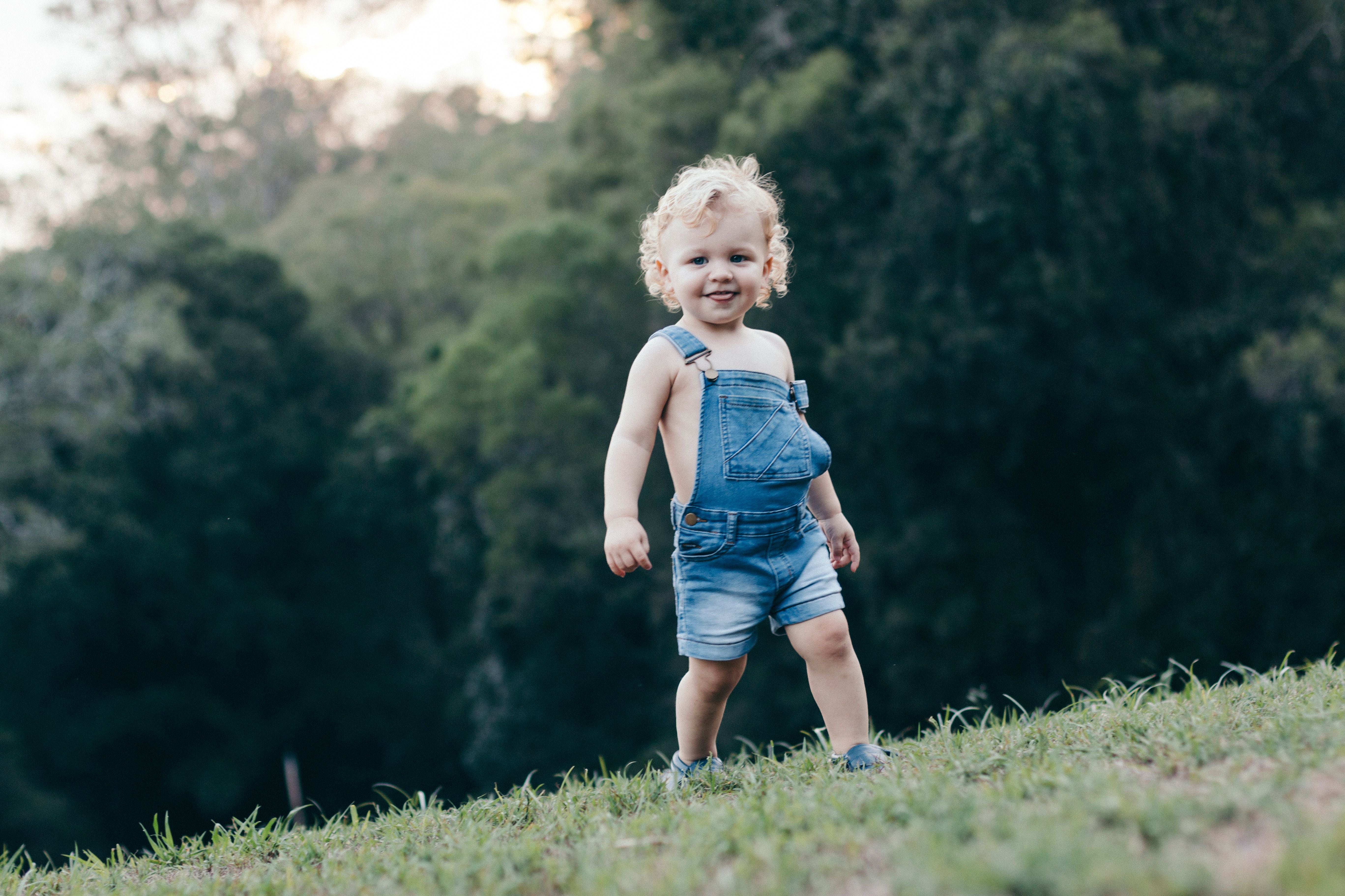 Toddler Boy Wearing soft sole shoes 