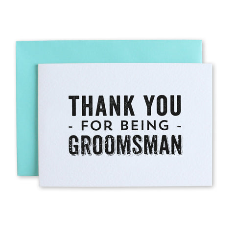 Groomsman Thank You Card