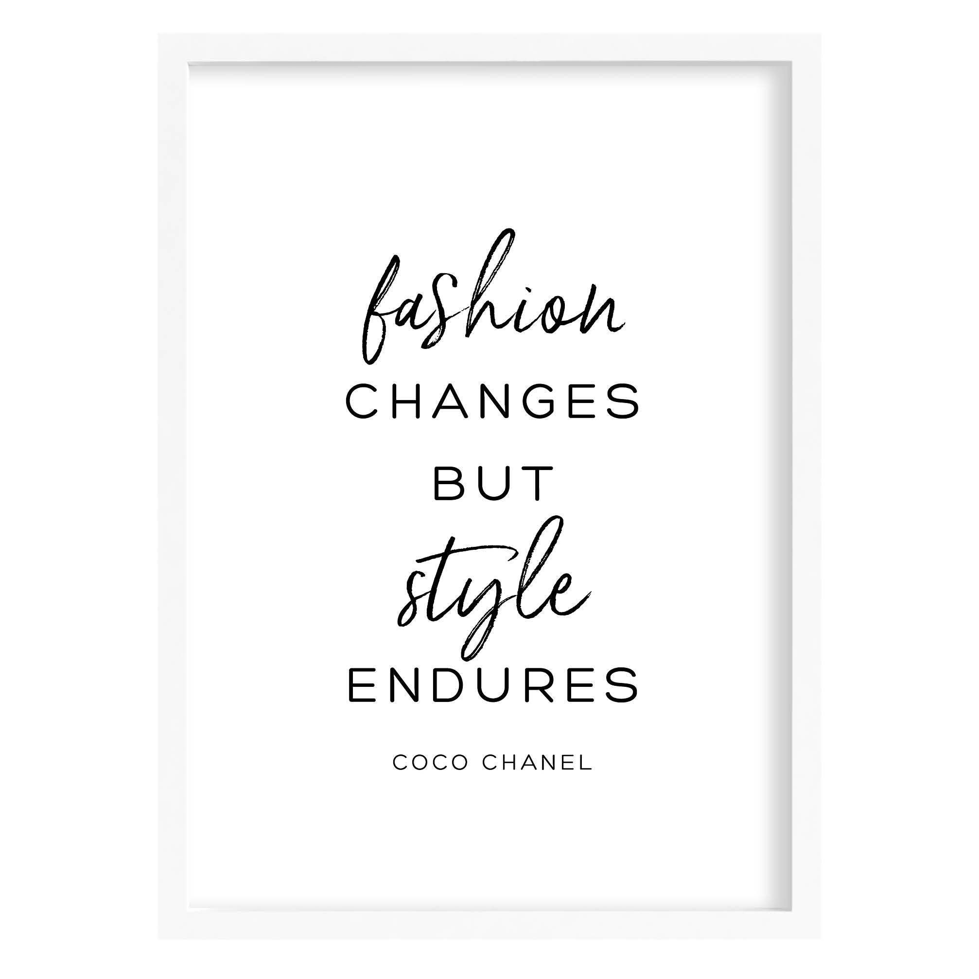 Amazoncom Elegance is  Coco Chanel Quote Wall Art  11x14 UNFRAMED  Black White Green Art Print  Contemporary Positive Inspirational  Famous Quotes Botanical Home Decor  Handmade Products